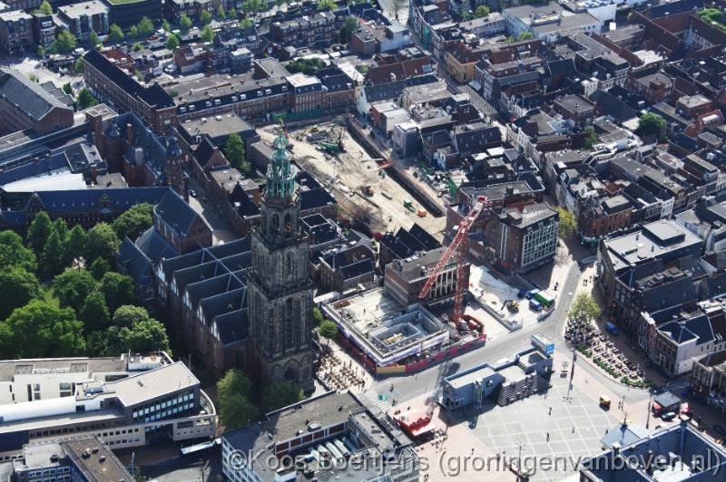 En zo werkt Groningen aan een nieuwe Grote Markt: unieke luchtfoto's