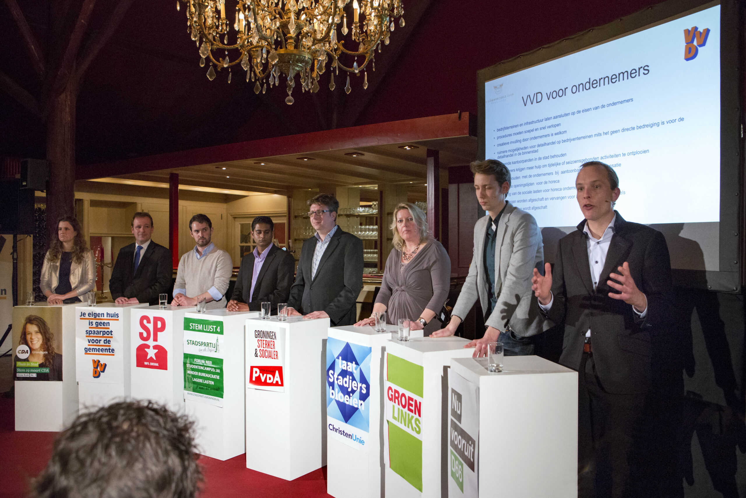 Eerste verkiezingsdebat Groningse lijsttrekkers bij Commercieele Club gewonnen door vrouwen