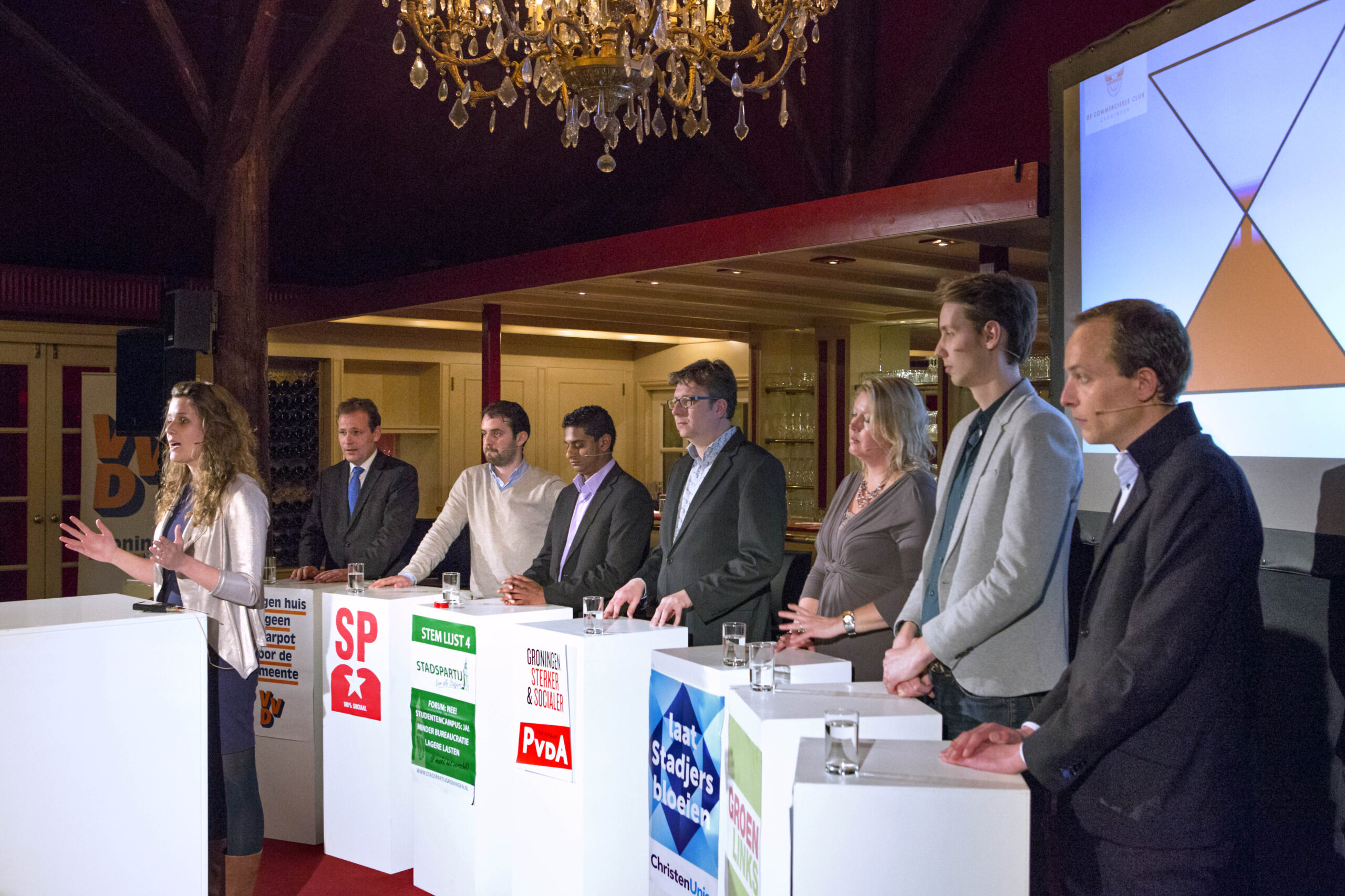 Het verkiezingsdebat met links Anne Kuik.