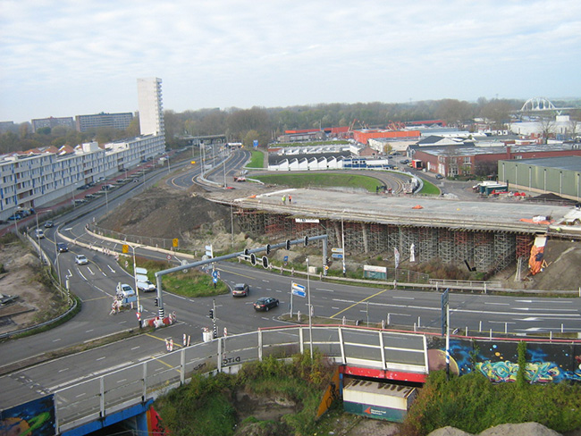 Oprit Noorderhoogebrug richting Noordzeebrug morgen tijdelijk afgesloten
