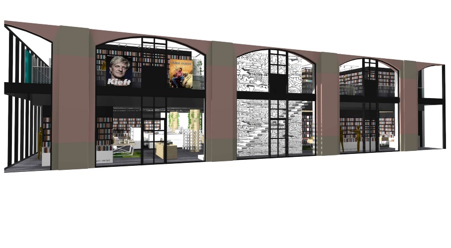 Grote boekhandel  Van der Velde van Guldenstraat in Groningen naar Waagplein