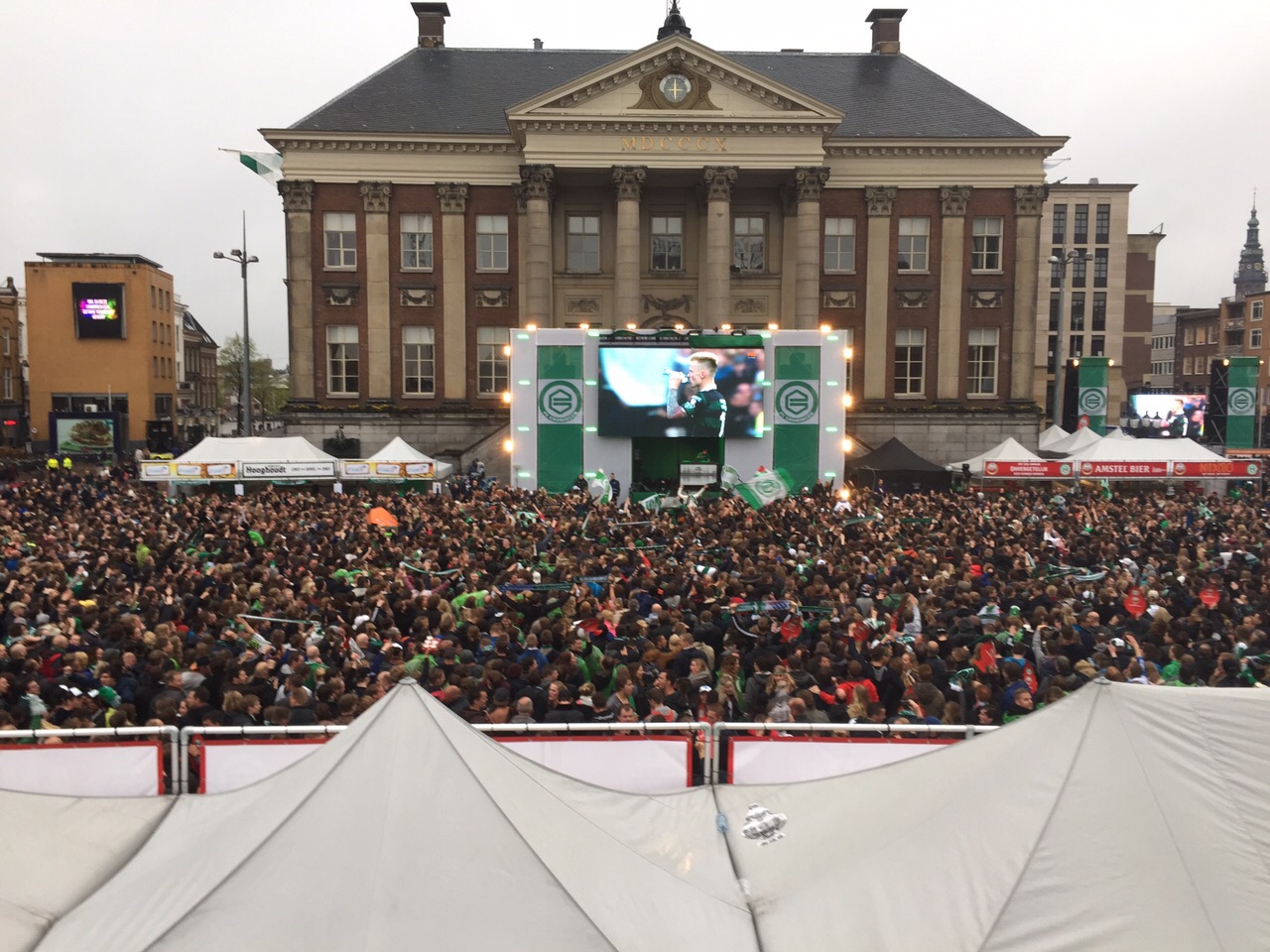 Vanavond huldiging FC Groningen in Stadspark