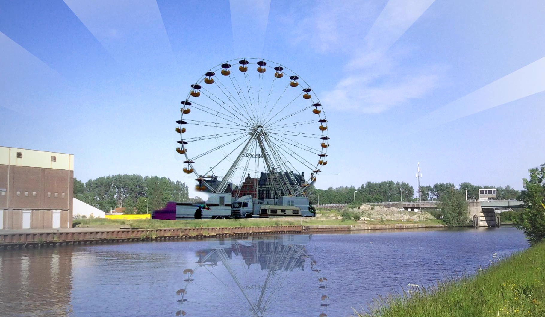 Reuzenrad als recreatievoorziening en nieuwe trekpleister voor Groningen op "Simmerenterrein"