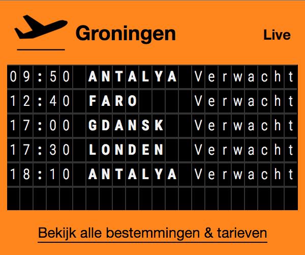 Corendon handhaaft vluchten op Bodrum en Antalya vanaf Groningen Airport Eelde, maar 1 vlucht minder