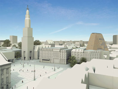 Hotel en grand café in nieuwe oostwand Grote Markt