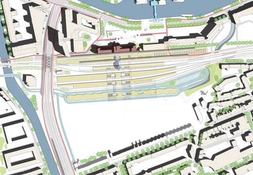Volledig busstation naar zuidzijde Hoofdstation