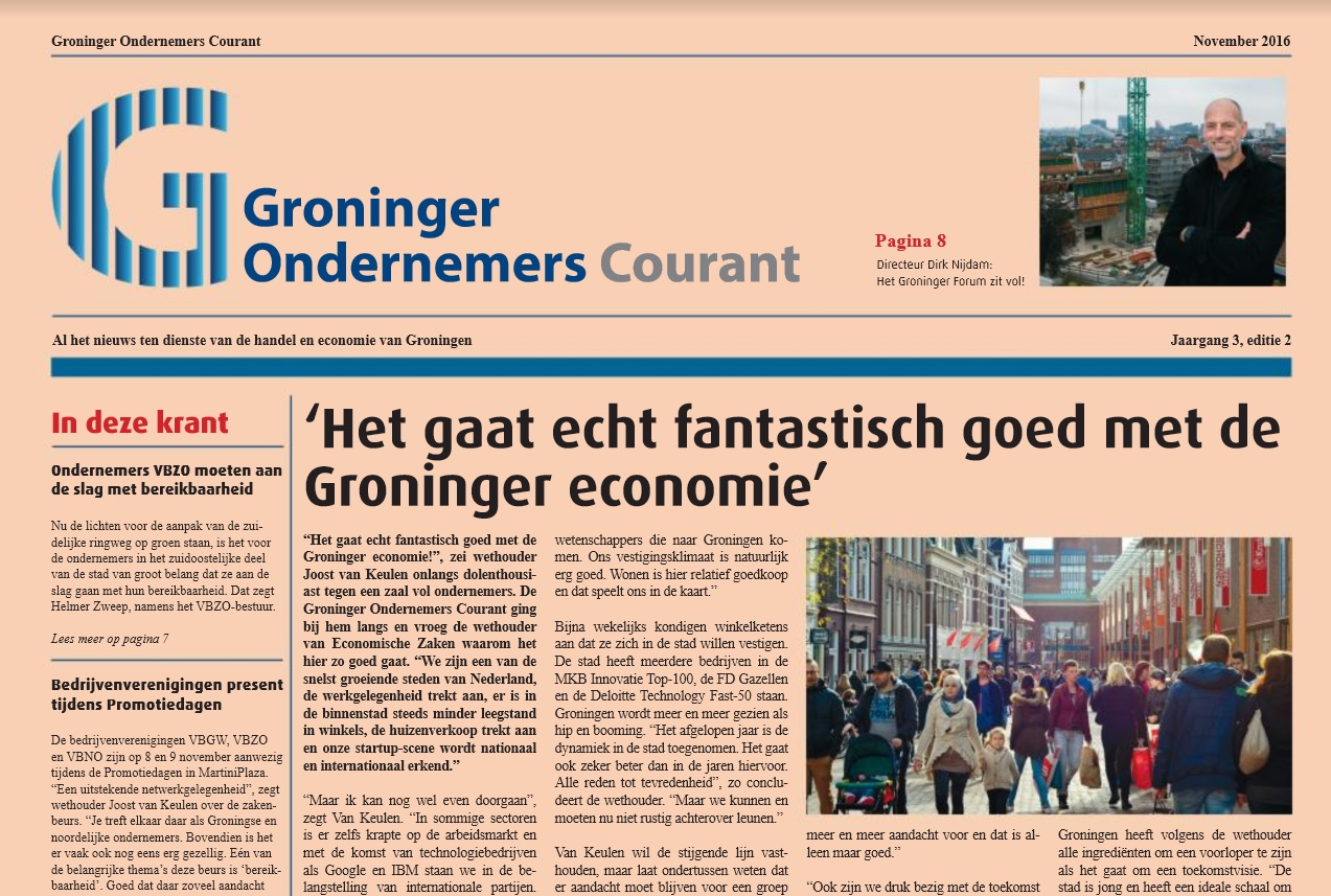 Nieuwe Groninger Ondernemers Courant in teken van Promotiedagen, Let’s Gro en OpenStad
