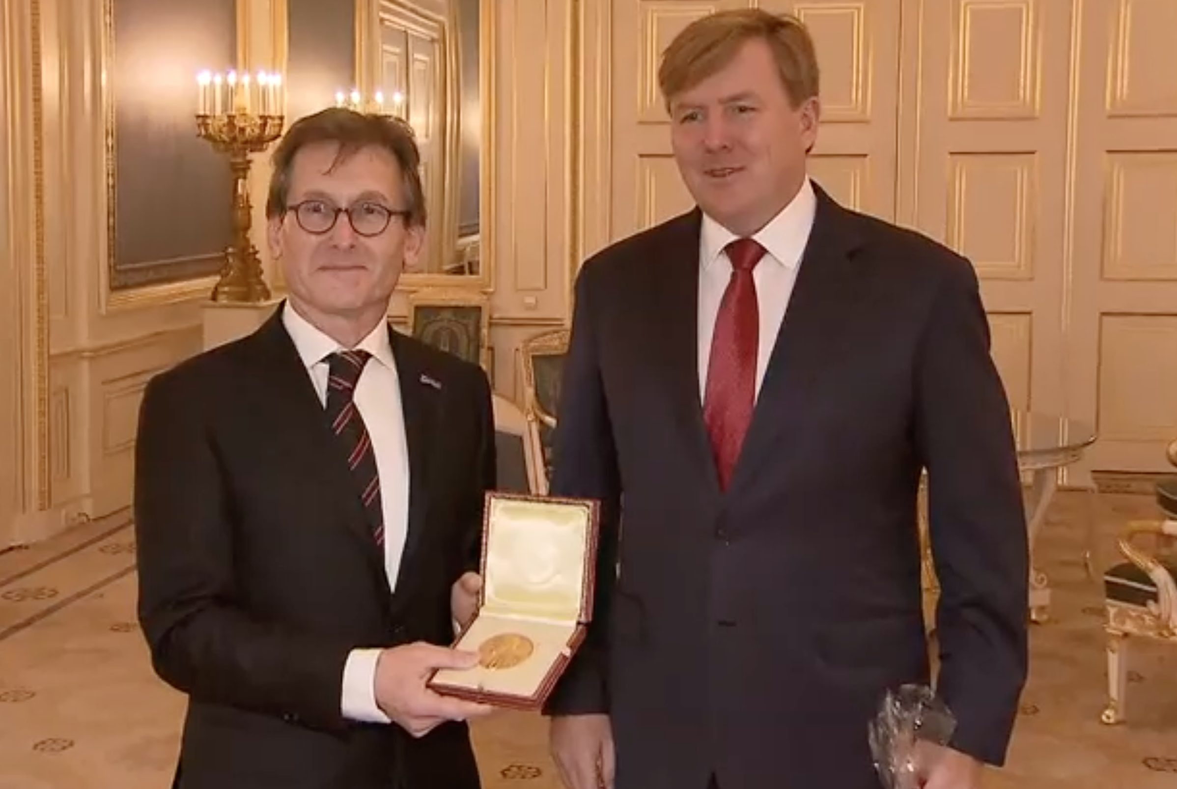 Koning ontvangt Ben Feringa op Paleis Noordeinde