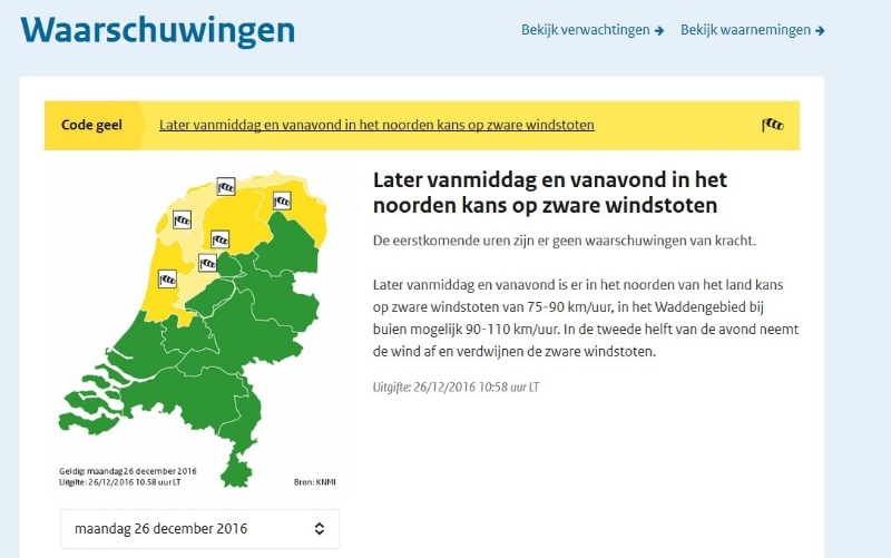 Vanavond code geel: harde storm verwacht