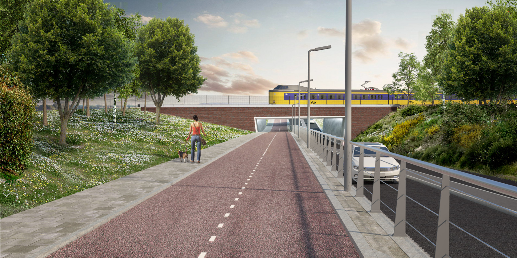 Wethouder verricht aftrap van werkzaamheden Helperzoomtunnel