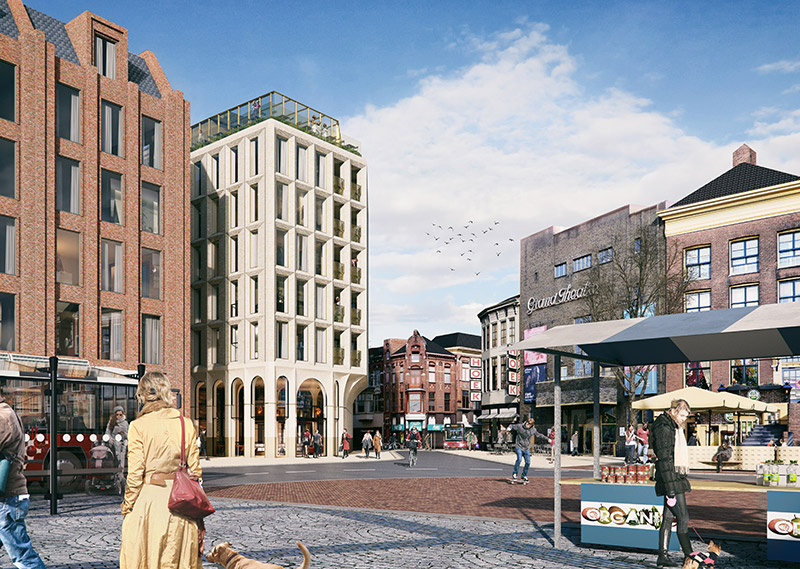 Verkoop appartementen Merckt gestart; wonen aan de Grote Markt