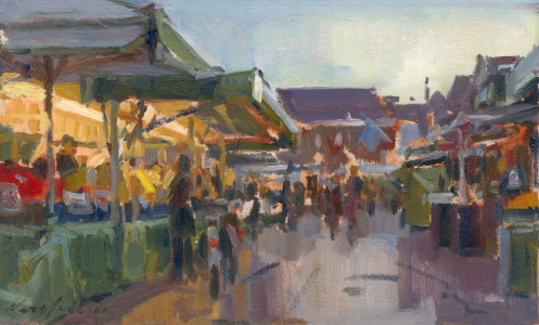 Nieuwe opstelling marktkramen Grote Markt