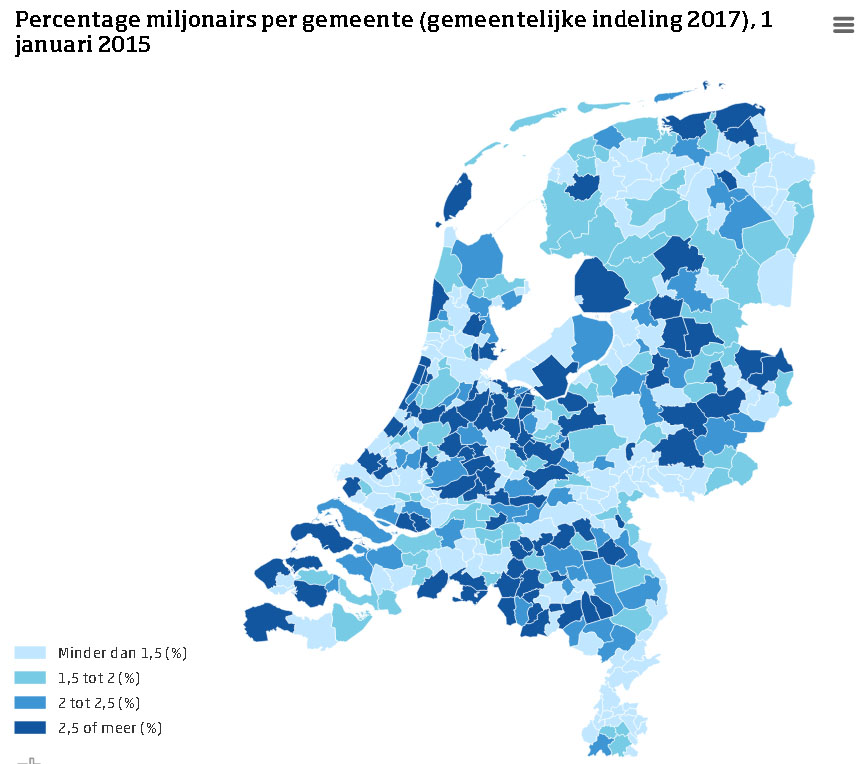 Waar wonen de meeste miljonairs ?