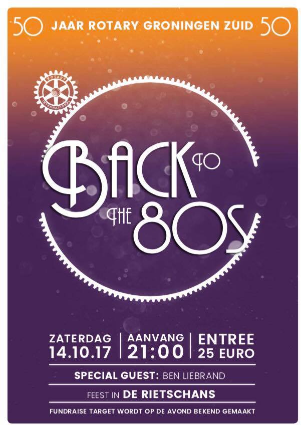 Rotary Groningen Zuid viert 50-jarig bestaan met jaren ’80-feest