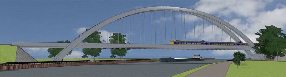 De nieuwe spoorbrug