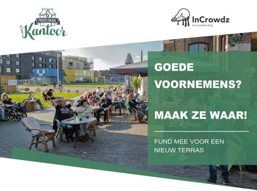 Crowdfunding voor een nieuw terras voor Proeflokaal t’ Kantoor