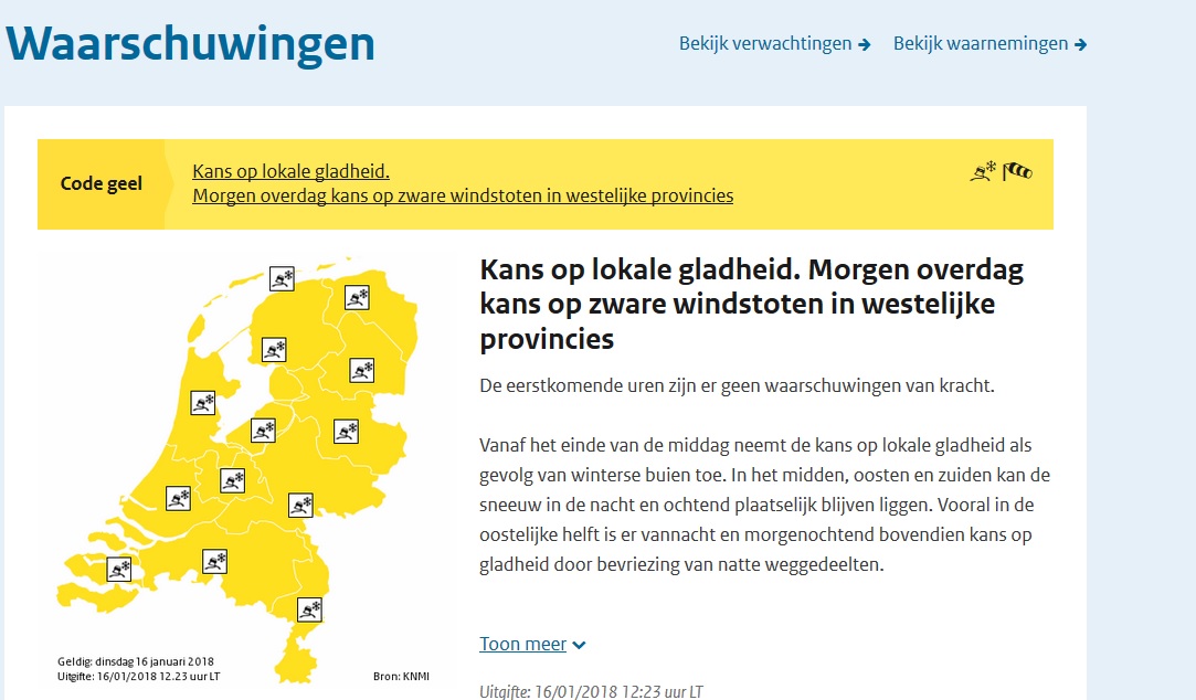 KNMI: pas op voor gladheid in Groningen