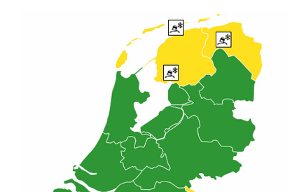 Code geel voor Groningen: KNMI waarschuwt voor sneeuwbuien