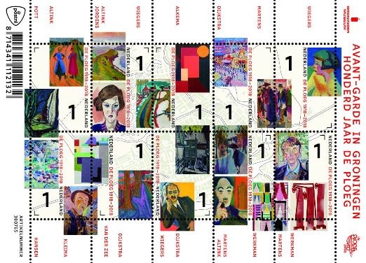 Kunstkring De Ploeg op tien postzegels