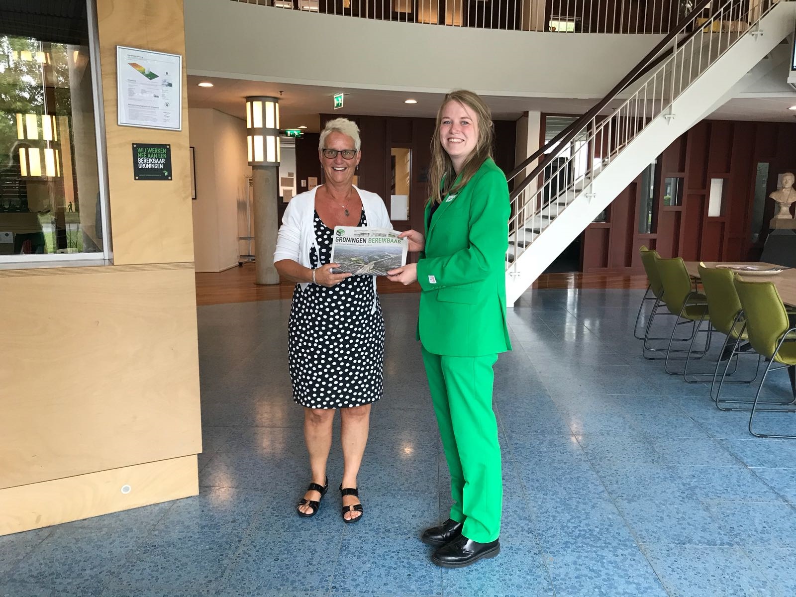 Krant Groningen Bereikbaar uitgedeeld aan bedrijven