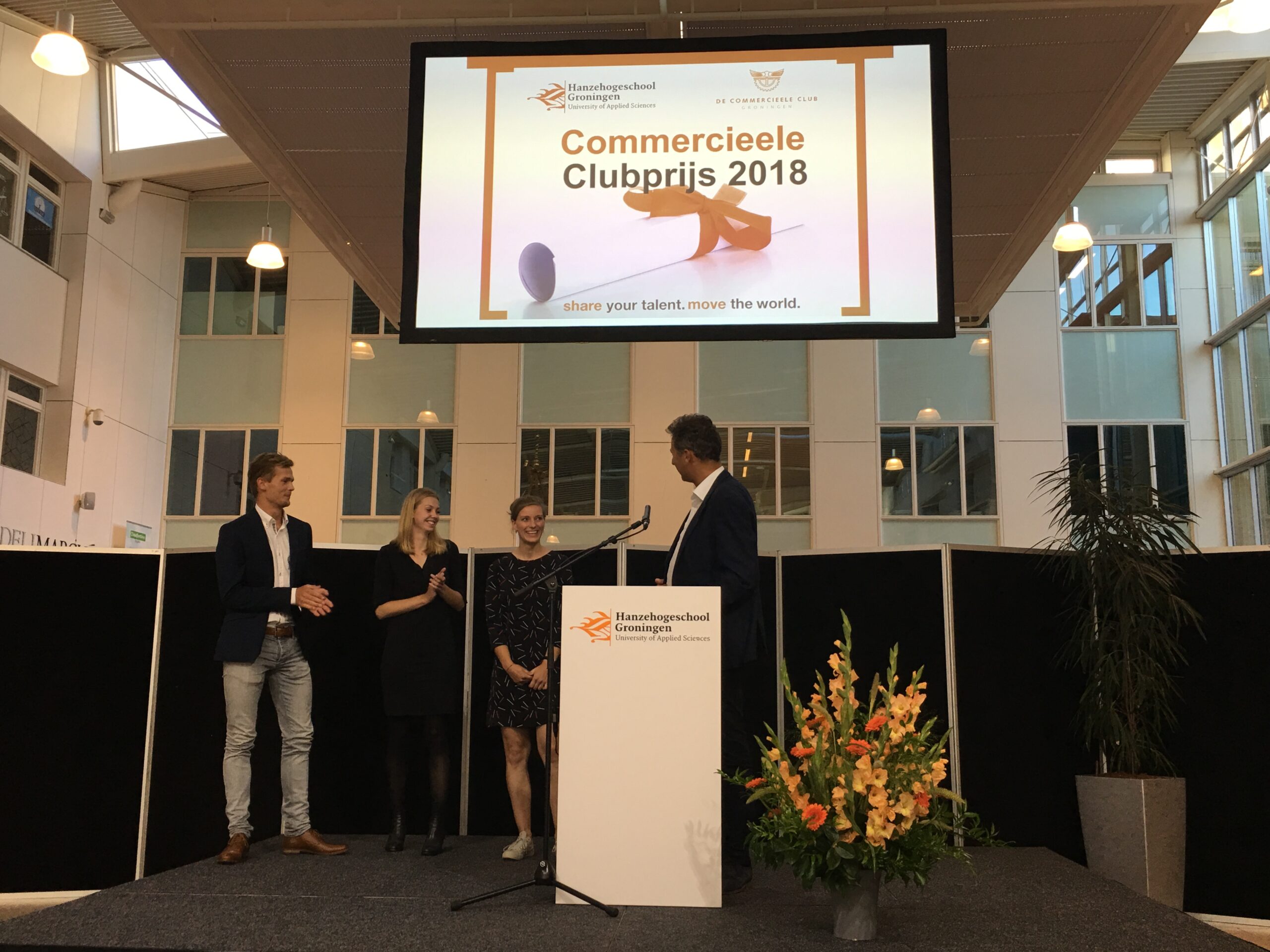Studente Hanzehogeschool Groningen krijgt Commercieele Clubprijs 2018