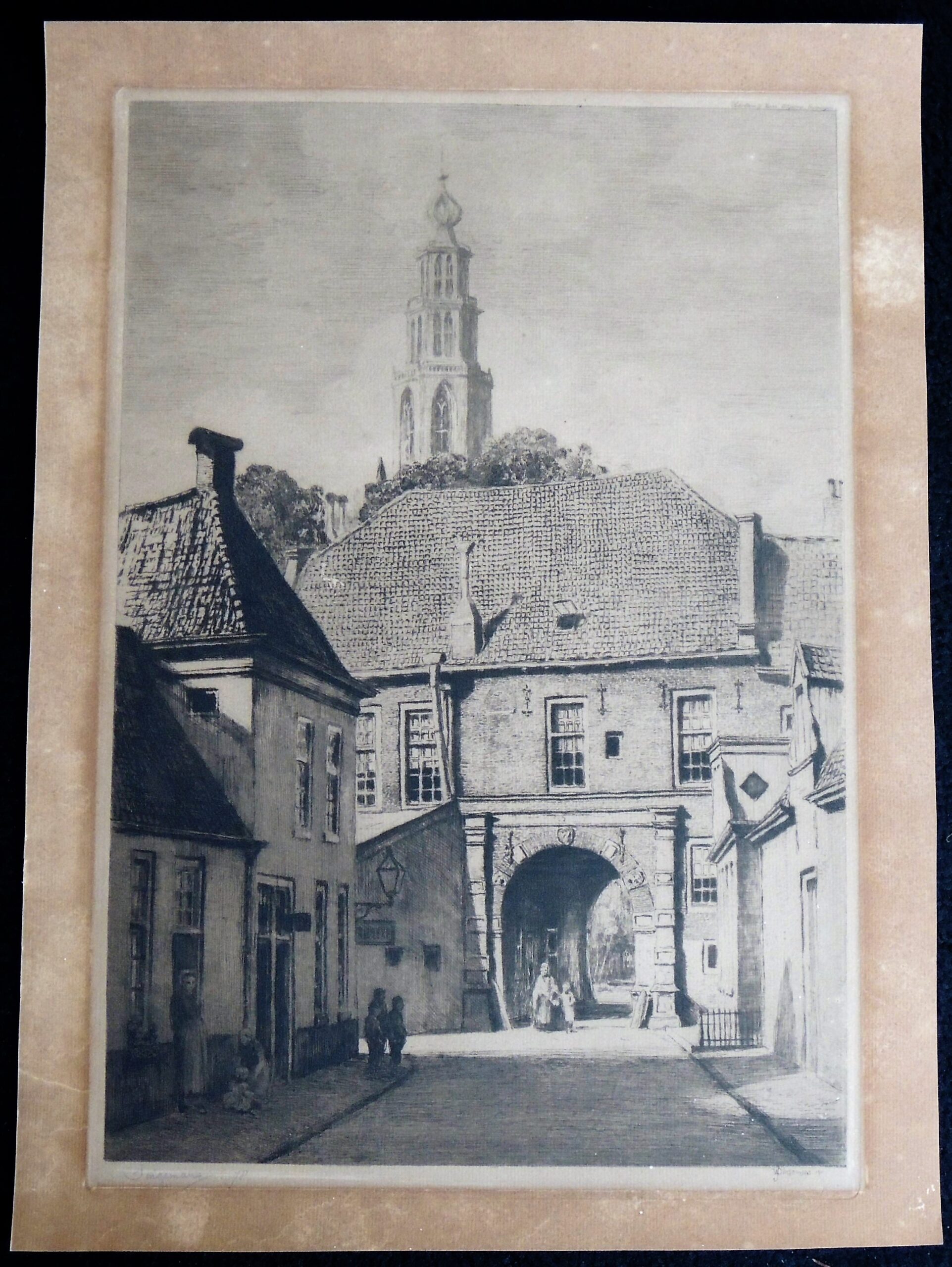 Tekening van de Gardepoort uit 1911 (Dingemans)