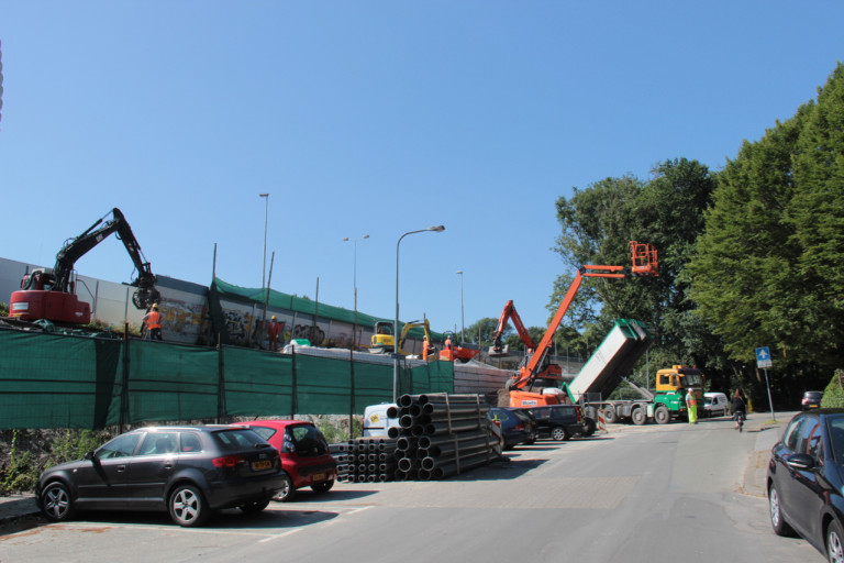 Rijstrook Ring Zuid nacht lang dicht na wegspoelen van taluds