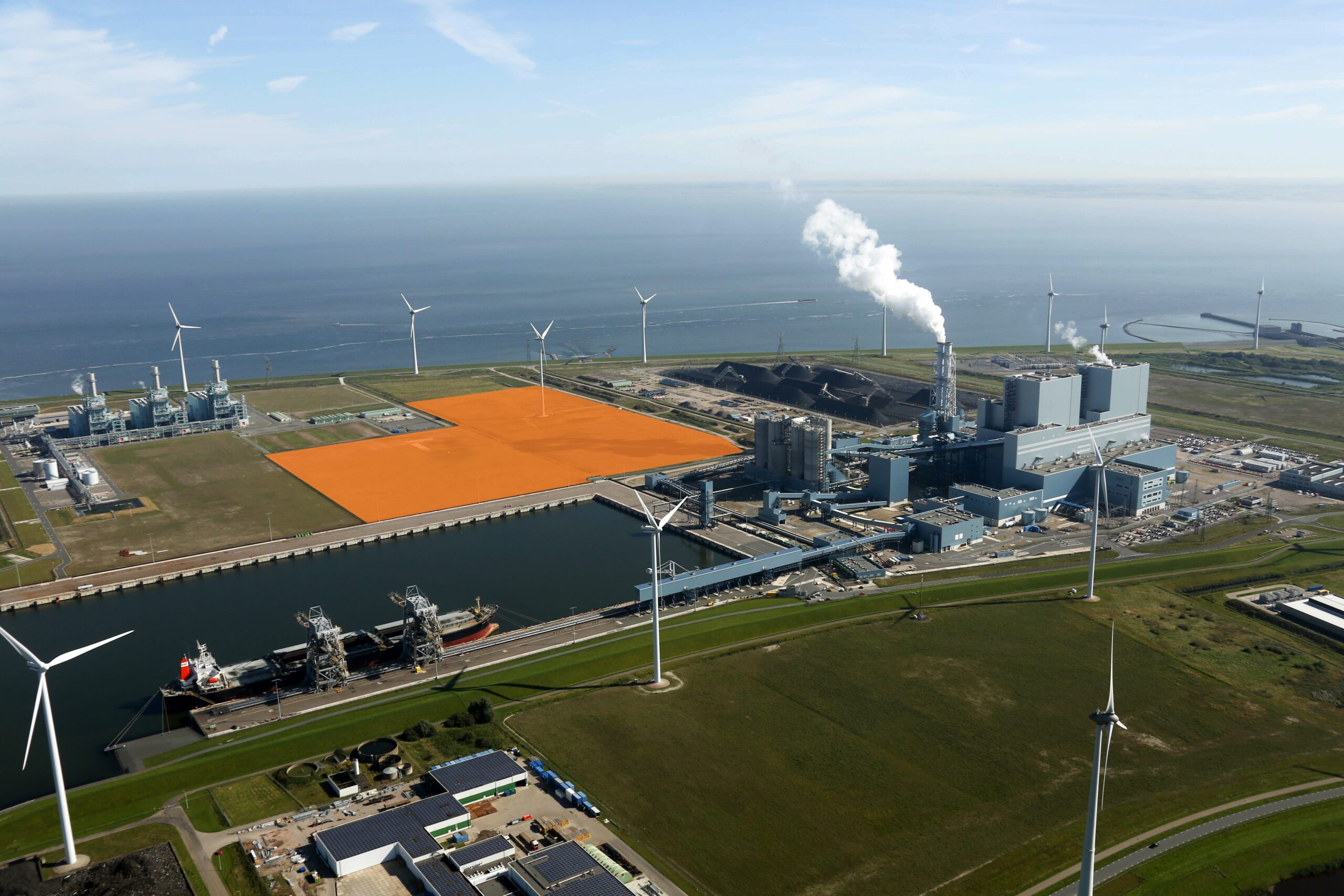 De locatie van de nieuwe terminal