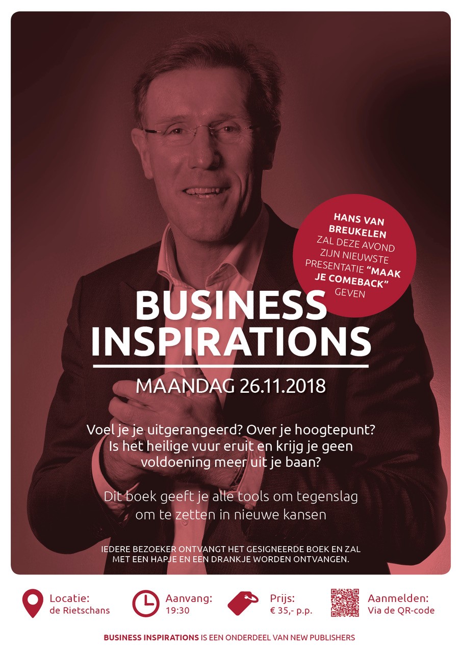 Boekpresentatie Hans van Breukelen in De Rietschans: ‘Maak je Comeback’