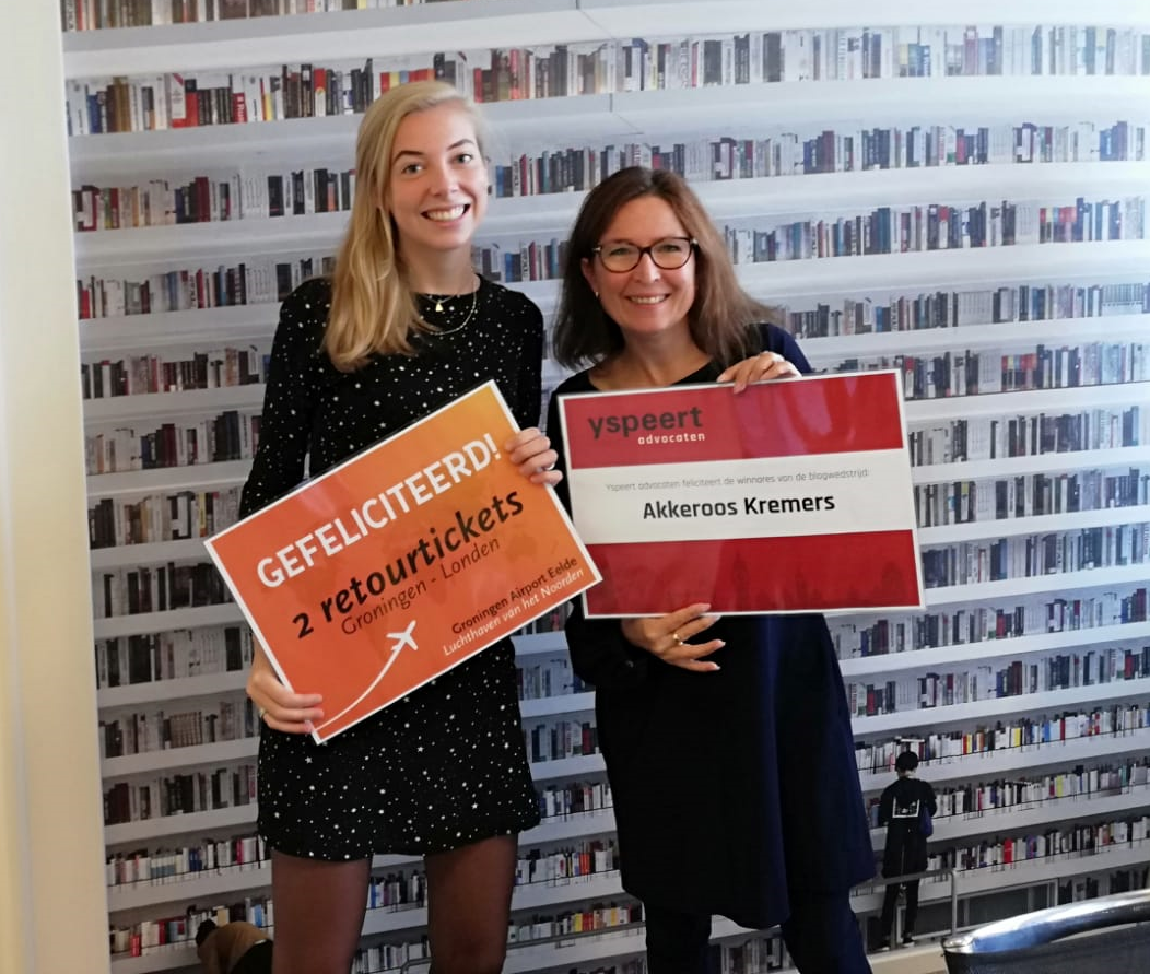 Akkeroos Kremers wint blogwedstrijd uitgeschreven door Yspeert advocaten