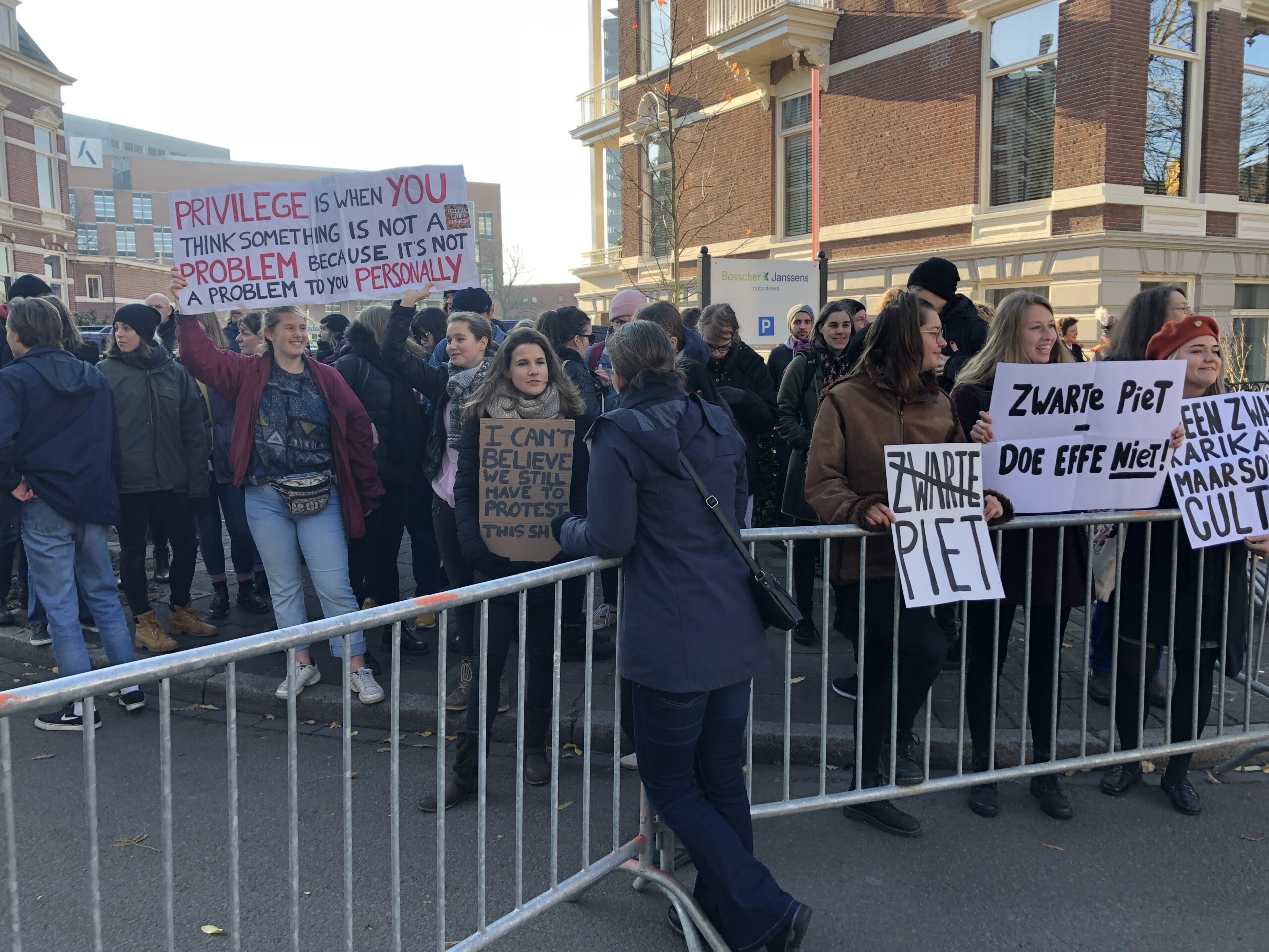 Protest tegen het fenomeen zwarte Piet