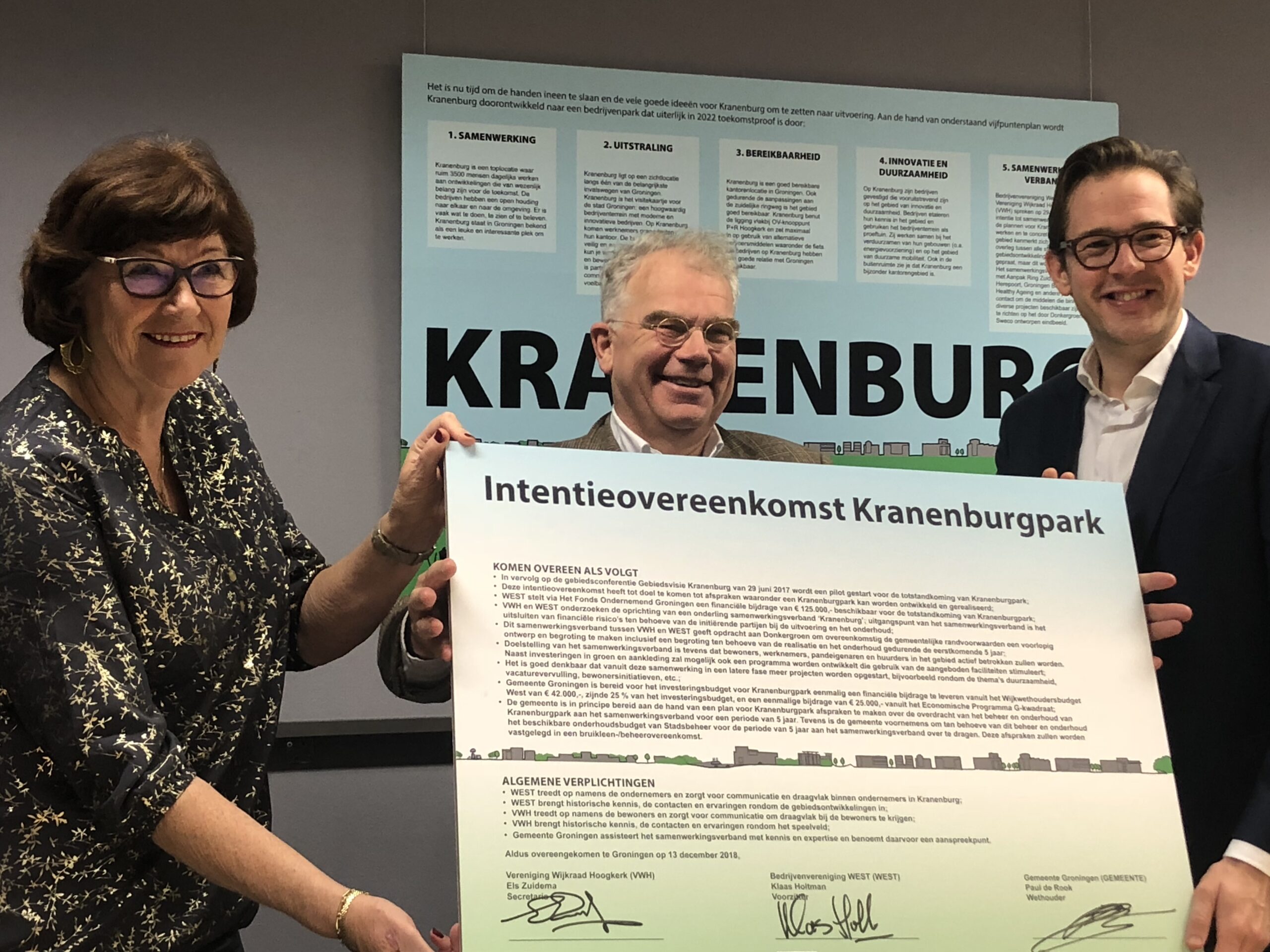 Impuls voor kantorenpark Kranenburg en Hoogkerk dankzij park en markant kunstwerk