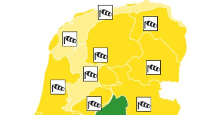 Dinsdag code geel wegens zware windstoten