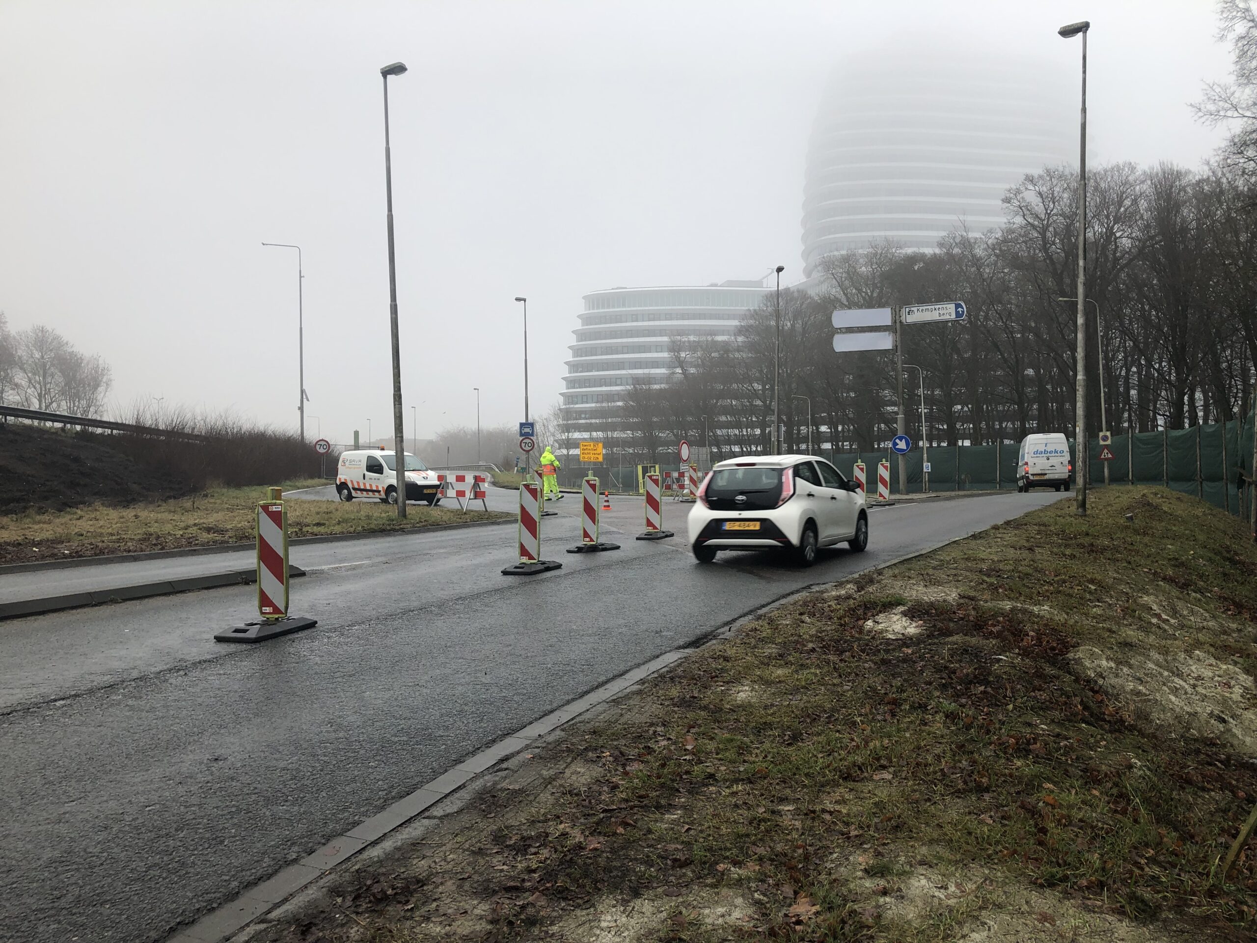 Afgesloten oprit bij Kempkensberg