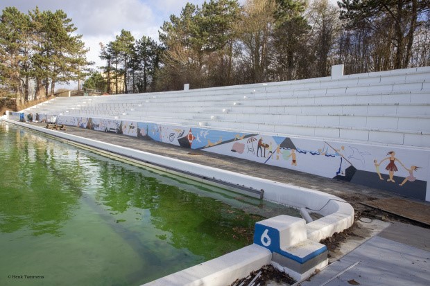 Originele muurschildering Papiermolen in ere hersteld