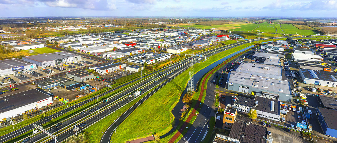 Oude situatie Ring Zuid bij bedrijventerreinen Driebond en Eemspoort