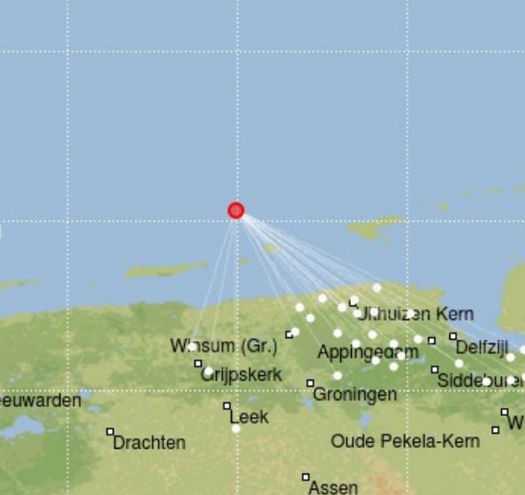 'Aardbeving' voor kust Schiermonnikoog blijkt explosie