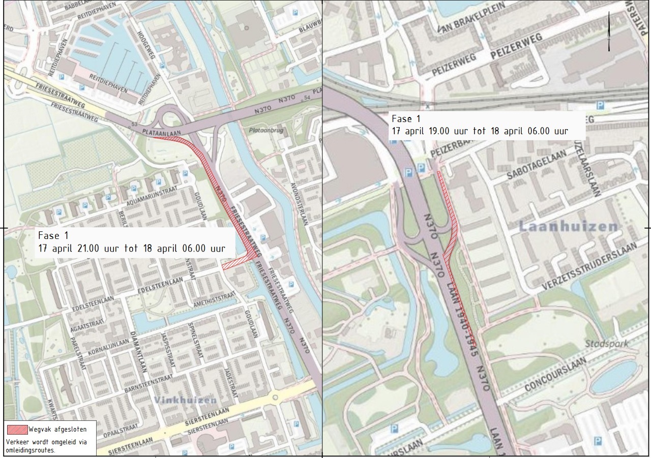 Afrit Peizerweg en deel Ring West komende avond en nacht afgesloten