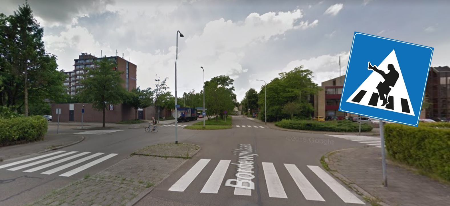 Silly Walk zebrapad De Wijert: rare loopjes én 'silly mars' in Groningen