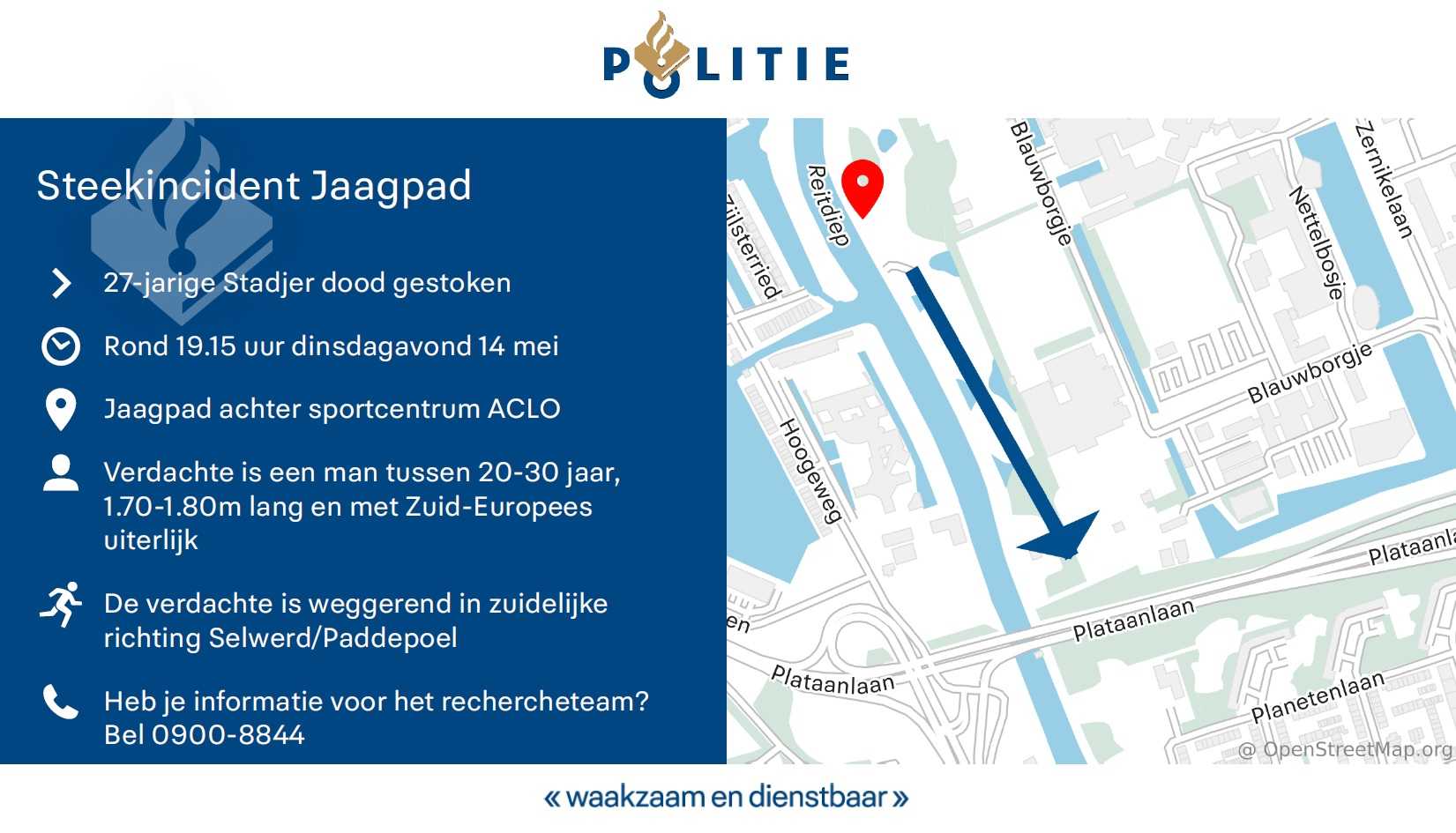 Politie Groningen werkt met twintig man aan onderzoek naar moord op 27-jarige hardloper