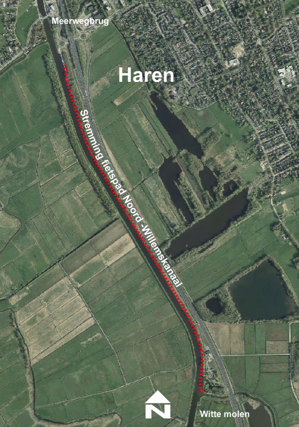 Fietspad langs Noord-Willemskanaal gestremd vanaf 31 mei