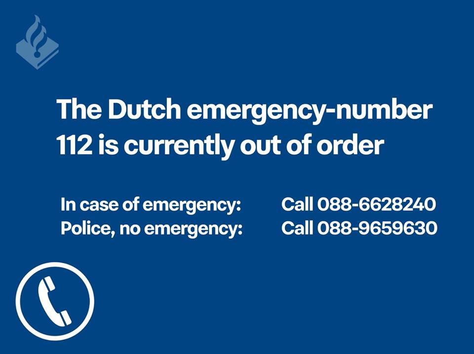 Politie de straat op na storing noodnummer 112; ook storing mobiele telefoons KPN