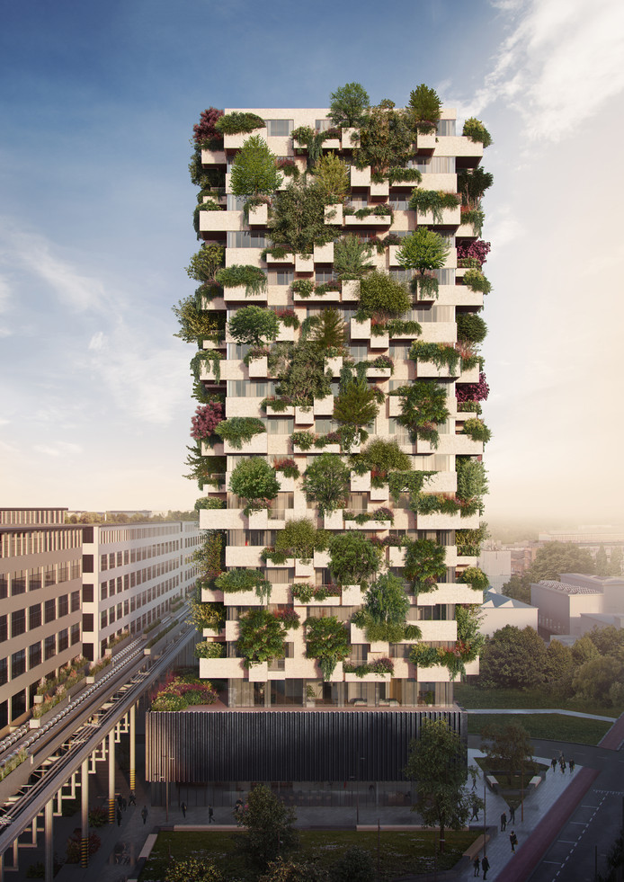 Groene woontoren in Eindhoven