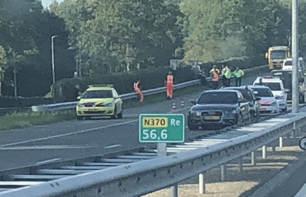 Motorrijder om het leven gekomen bij ongeval op N370 richting Groningen