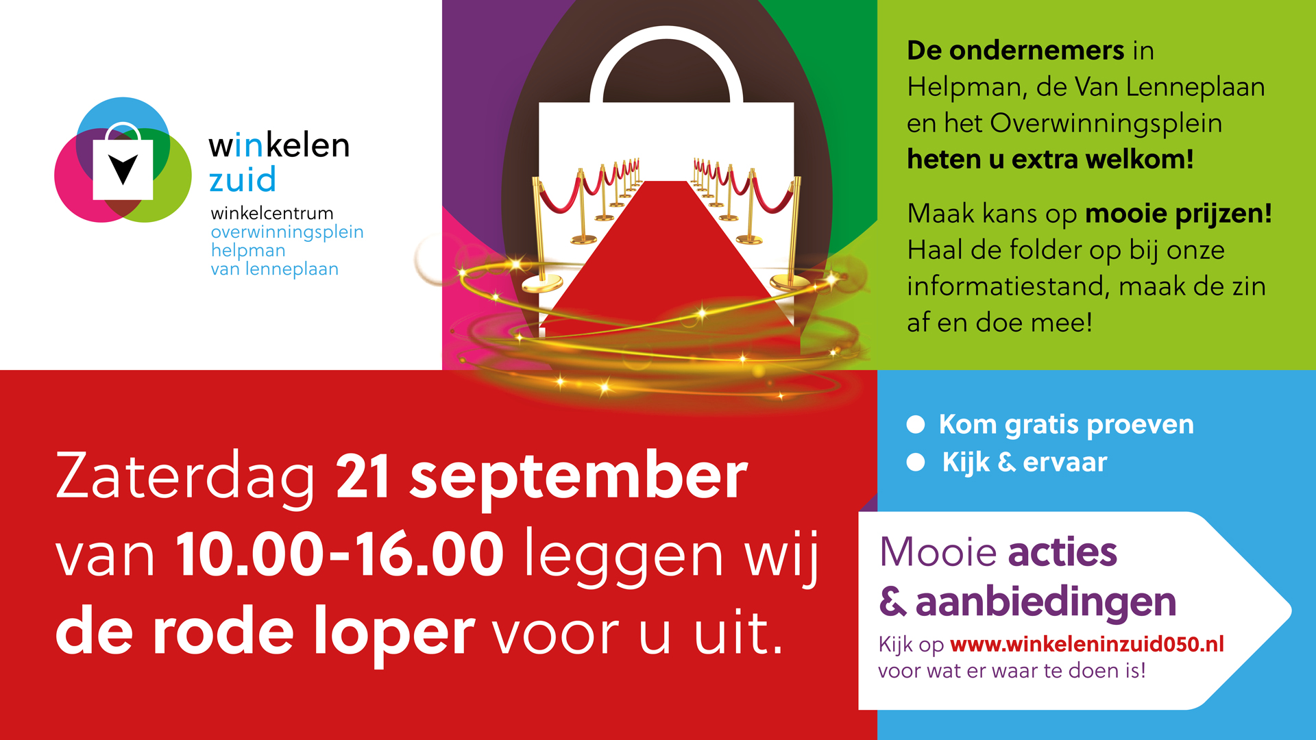 Winkelcentra in zuiden van Stad leggen zaterdag de rode loper uit