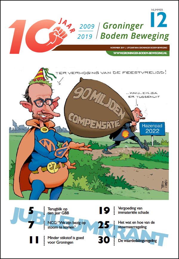 Groninger Bodem Beweging verspreidt jubileumeditie krant ook in Den Haag