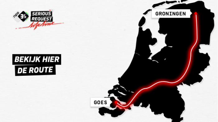 3FM Serious Request eindigt Kerstavond op Ossenmarkt in Groningen