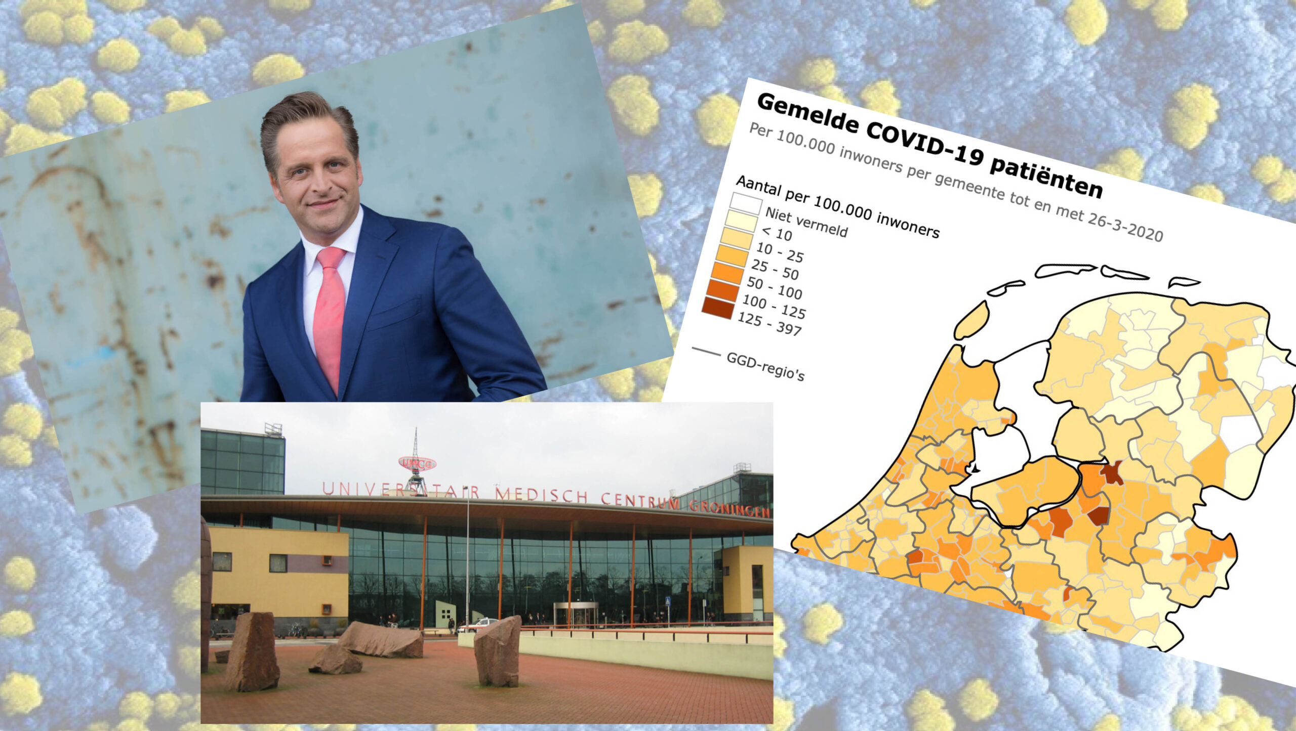 Vijftien nieuwe besmettingen in provincie; Minister de Jonge trekt beschuldiging in; eerste patiënt in UMCG overleden