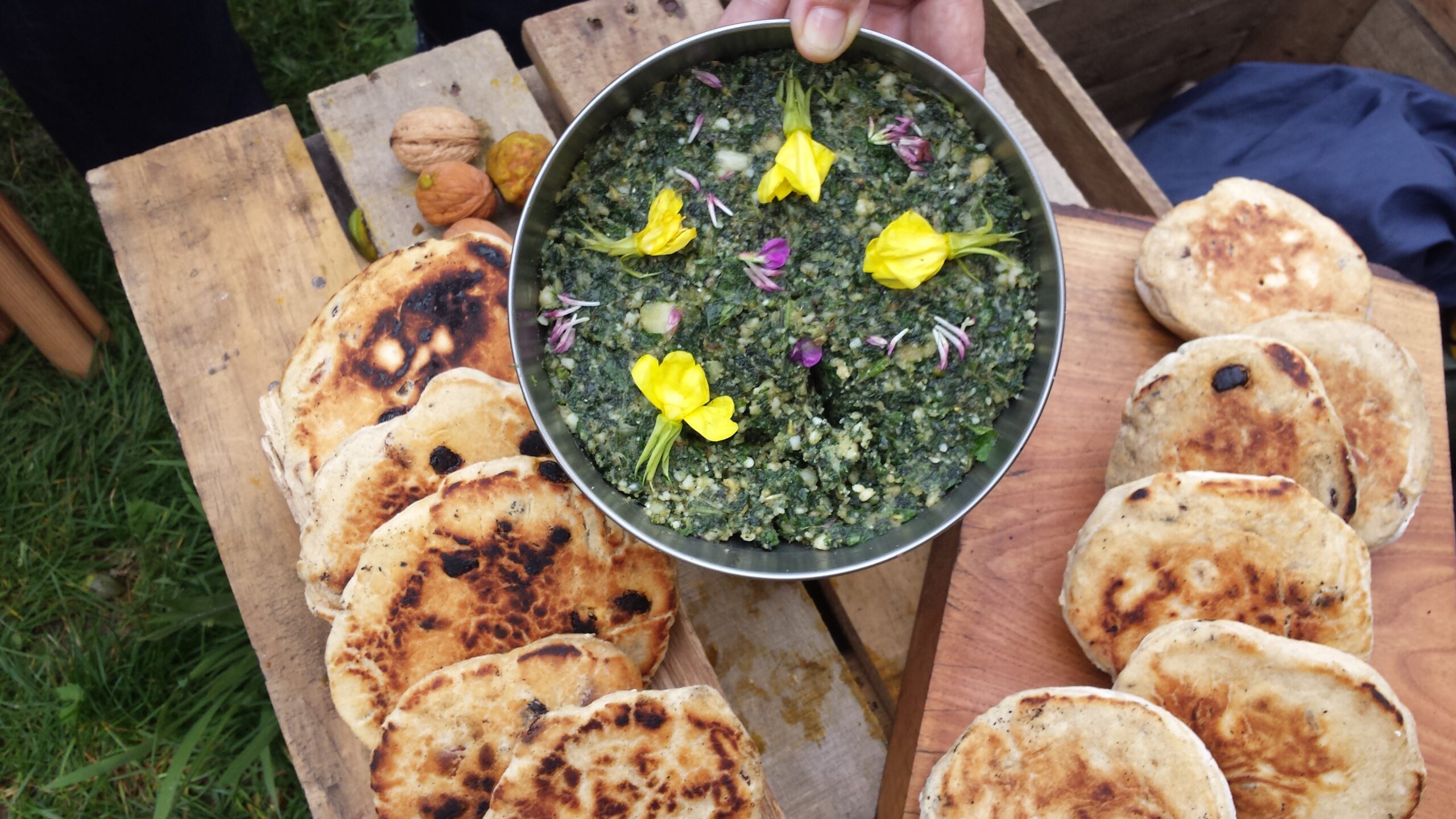 Vegan pesto met zevenblad