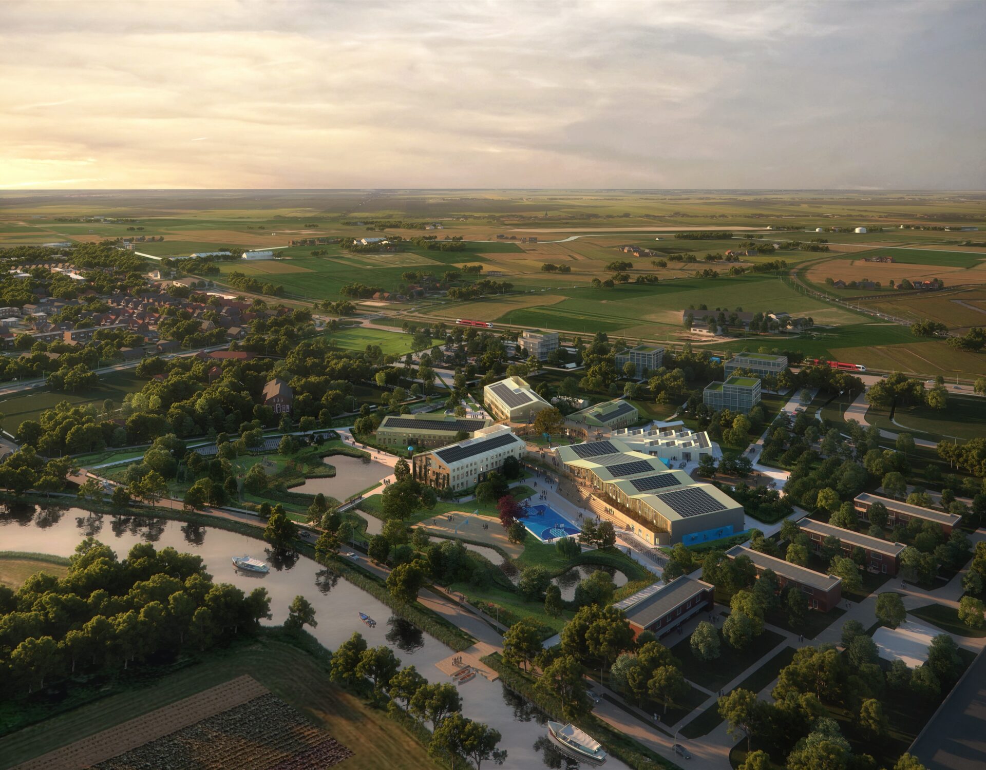 Nieuwe scholencampus verweeft landschap en programma